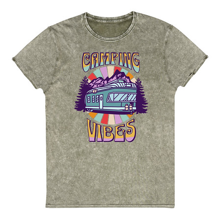 [ID: 462-G327] Camping Vibes Unisex Denim T-Shirt