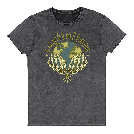 [ID: 462-G333] Capitalism - Earth Unisex Denim T-Shirt