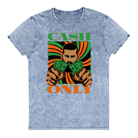 [ID: 462-G335] Cash Only - Streetwear Unisex Denim T-Shirt