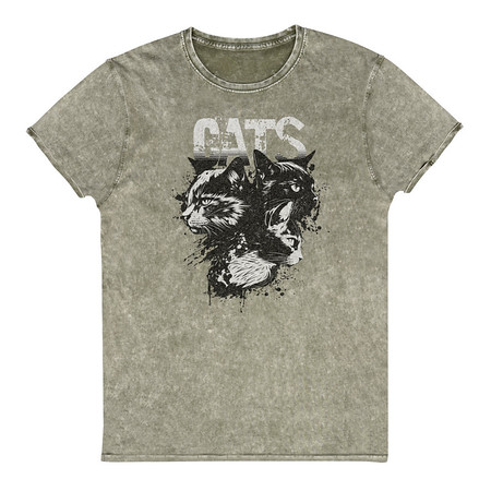 [ID: 462-G349] Cats Unisex Denim T-Shirt