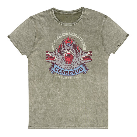 [ID: 462-G353] Cerberus - Underworld Dogs Unisex Denim T-Shirt