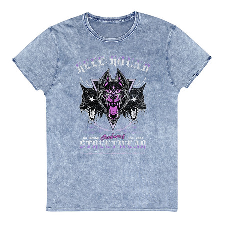 [ID: 462-G354] Cerberus Hell Hound Streetwear - Dark Aesthetic Unisex Denim T-Shirt