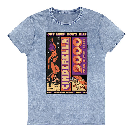 [ID: 462-G378] Cinderella 9000 - Retro Astronaut Unisex Denim T-Shirt
