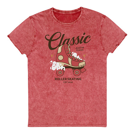 [ID: 462-G384] Classic Roller Skating - Sports Apparel Unisex Denim T-Shirt