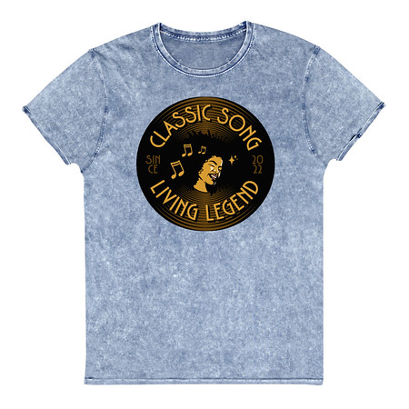 [ID: 462-G385] Classic Song - Music Record Unisex Denim T-Shirt