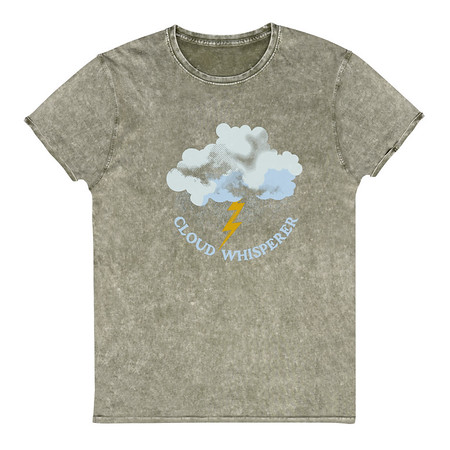 [ID: 462-G387] Cloud Whisperer - Rainy Weather Unisex Denim T-Shirt