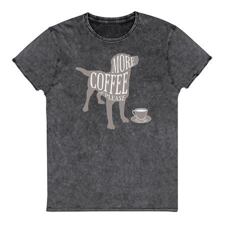 [ID: 462-G399] Coffee Dog Unisex Denim T-Shirt