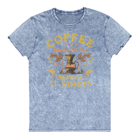 [ID: 462-G405] Coffee, The art of Winning The Day Unisex Denim T-Shirt