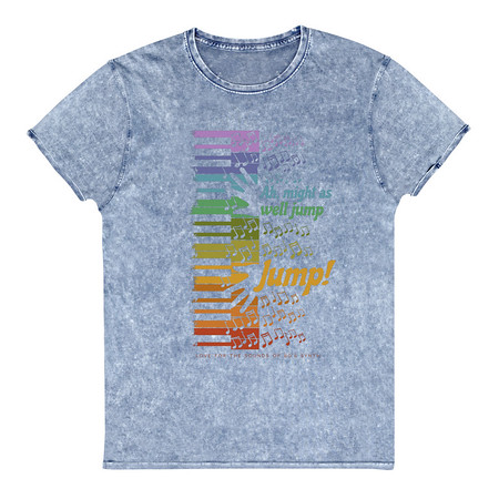 [ID: 462-G410] Colorful Retro Keyboard Unisex Denim T-Shirt
