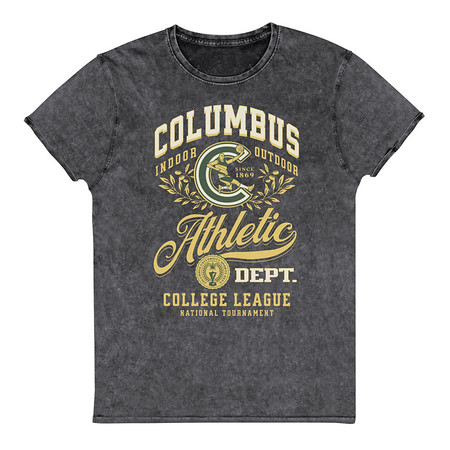 [ID: 462-G412] Columbus Athletic Unisex Denim T-Shirt