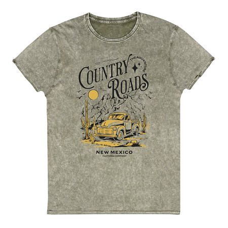 [ID: 462-G427] Country Roads - Wild West Unisex Denim T-Shirt