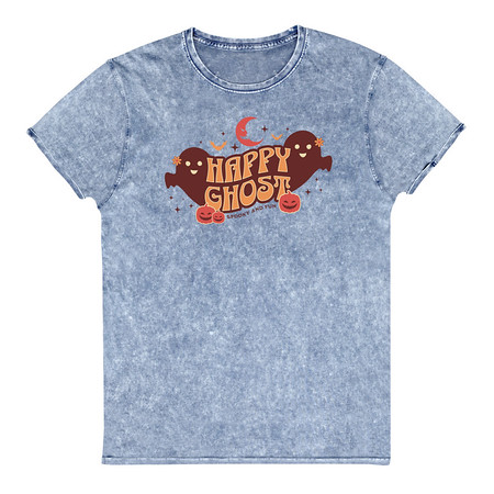 [ID: 462-G452] Cute Happy Ghost Unisex Denim T-Shirt