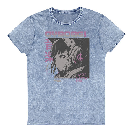 [ID: 462-G459] Cyborg - Y2k Style Unisex Denim T-Shirt