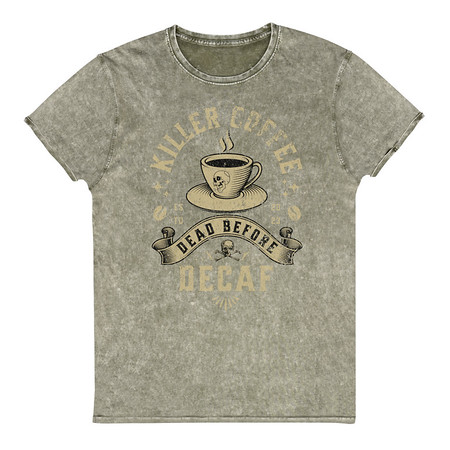 [ID: 462-G471] DEAD BEFORE DECAF Unisex Denim T-Shirt