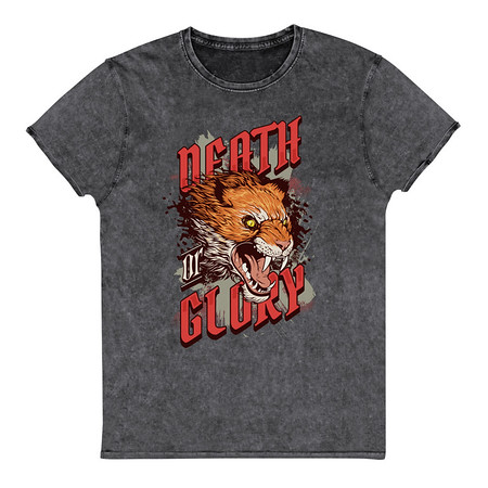 [ID: 462-G479] Death or Glory - Fierce Animal Unisex Denim T-Shirt