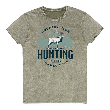 [ID: 462-G483] Deer Hunting Country Club  Unisex Denim T-Shirt