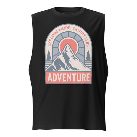 [ID: 365-G25] Adventure - Mountain Climbing Unisex Muscle Shirt