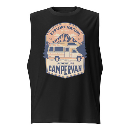[ID: 365-G29] Adventure Campervan - Outdoor Unisex Muscle Shirt