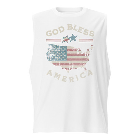 [ID: 365-G60] America - Land Of The Free Unisex Muscle Shirt