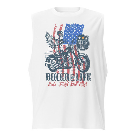 [ID: 365-G65] American Biker for Life Unisex Muscle Shirt