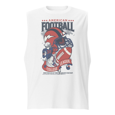 [ID: 365-G68] American Football - Athletic College League Unisex Muscle Shirt