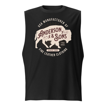 [ID: 365-G80] Anderson & Sons Leather Clothing - Buffalo Unisex Muscle Shirt