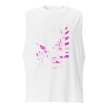 [ID: 365-G87] Anime Broken Wings - Neon Japanese Style Unisex Muscle Shirt