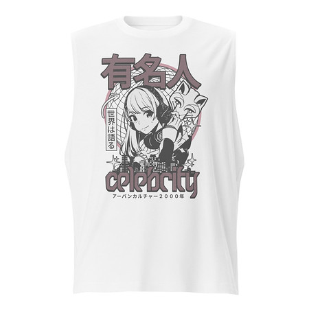 [ID: 365-G88] Anime Celebrity Girl - Japanese Cyber Streetwear Unisex Muscle Shirt