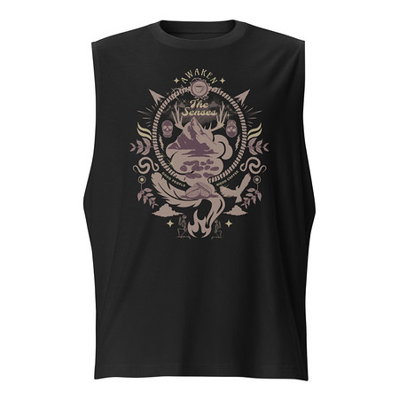 [ID: 365-G119] Awaken The Senses - Coffee Beans Unisex Muscle Shirt