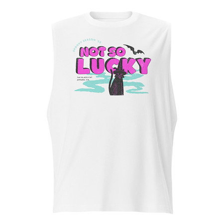 [ID: 365-G127] Bad Luck Kitty - Halloween Unisex Muscle Shirt