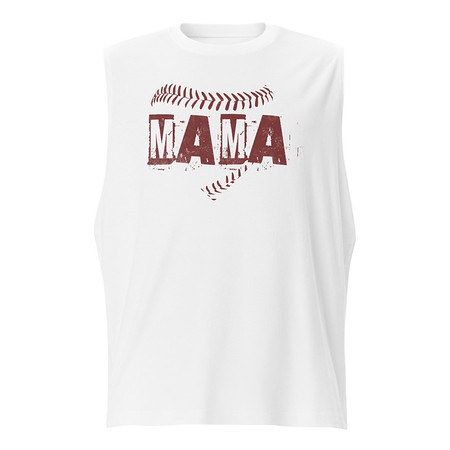 [ID: 365-G142] Baseball MAMA Unisex Muscle Shirt