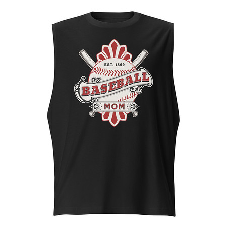 [ID: 365-G144] Baseball Mom Unisex Muscle Shirt