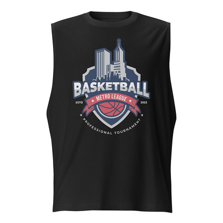 [ID: 365-G149] Basketball Sports Logo Unisex Muscle Shirt