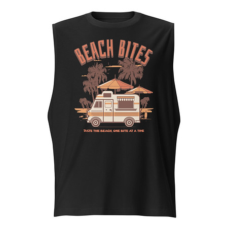 [ID: 365-G162] Beach Bites Unisex Muscle Shirt