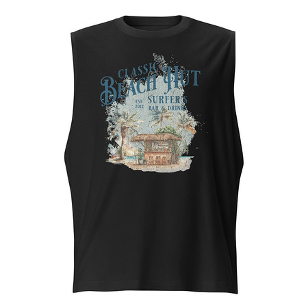 [ID: 365-G166] Beach Hut Unisex Muscle Shirt
