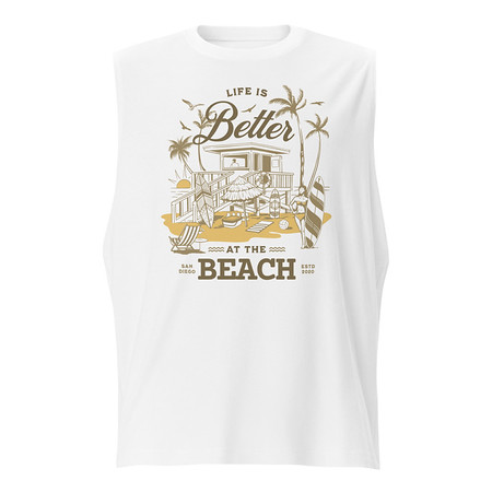 [ID: 365-G167] Beach Life - Outdoor Unisex Muscle Shirt