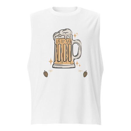 [ID: 365-G176] Beer Time - Father's Day Unisex Muscle Shirt
