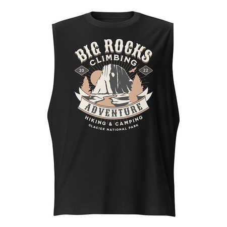 [ID: 365-G203] Big Rocks Climbing - Outdoor Adventure Unisex Muscle Shirt