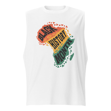 [ID: 365-G222] Black History Month - Tribal History Unisex Muscle Shirt