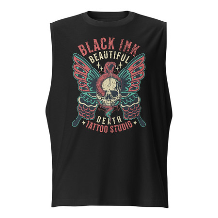 [ID: 365-G225] BLACK INK TATTOO Unisex Muscle Shirt