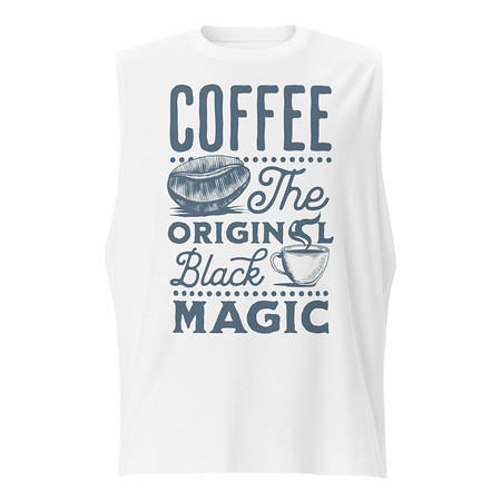 [ID: 365-G227] Black Magic Coffee - Simple Cup Unisex Muscle Shirt