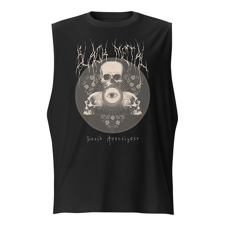 [ID: 365-G228] Black Metal - Hardcore skull theme design Unisex Muscle Shirt