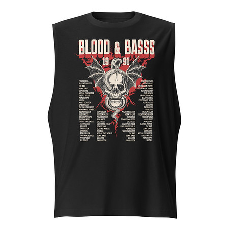 [ID: 365-G236] Blood & Basss - Snake and Skull Unisex Muscle Shirt
