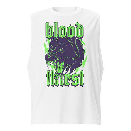 [ID: 365-G238] Blood Thirst - Neon Dog Unisex Muscle Shirt