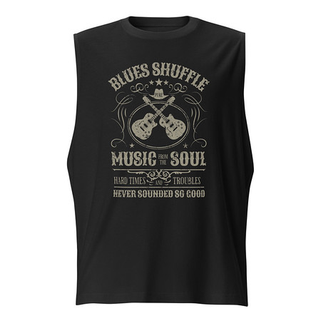 [ID: 365-G243] Blues Music from the Soul - Guitar Unisex Muscle Shirt