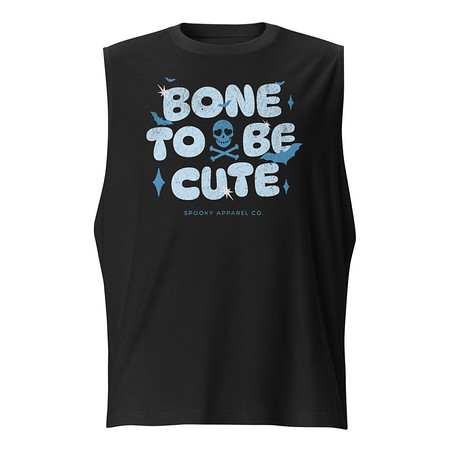 [ID: 365-G250] Bone To Be Cute - Halloween Unisex Muscle Shirt