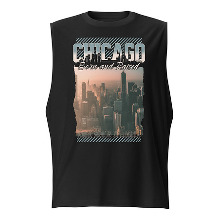[ID: 365-G257] Born and Raised Unisex Muscle Shirt
