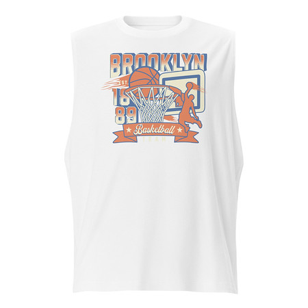 [ID: 365-G290] Brooklyn Basketball Team - Athletic Sports Unisex Muscle Shirt