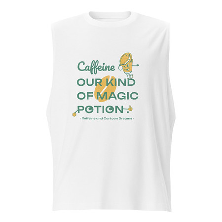 [ID: 365-G307] Caffeine Cartoon Unisex Muscle Shirt