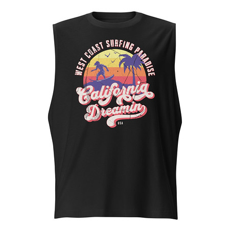 [ID: 365-G316] California Dreamin - Beach & Surf Unisex Muscle Shirt
